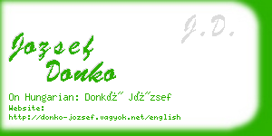 jozsef donko business card